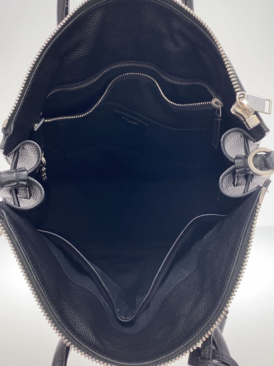 SAINT LAURENT Shoulder Bag Leather BLK Solid 480583 6