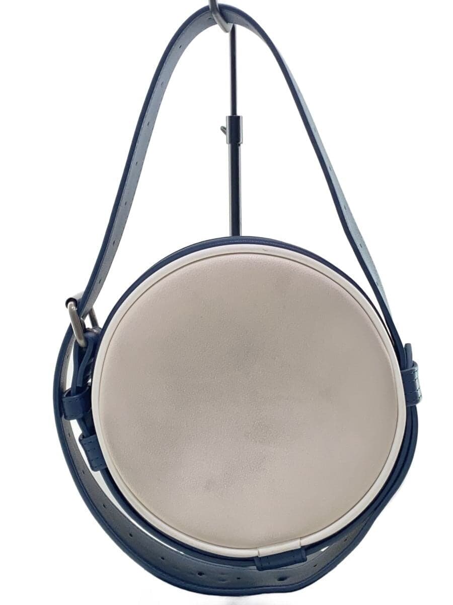 DIESEL logo shoulder bag round type bag leather BEG 3