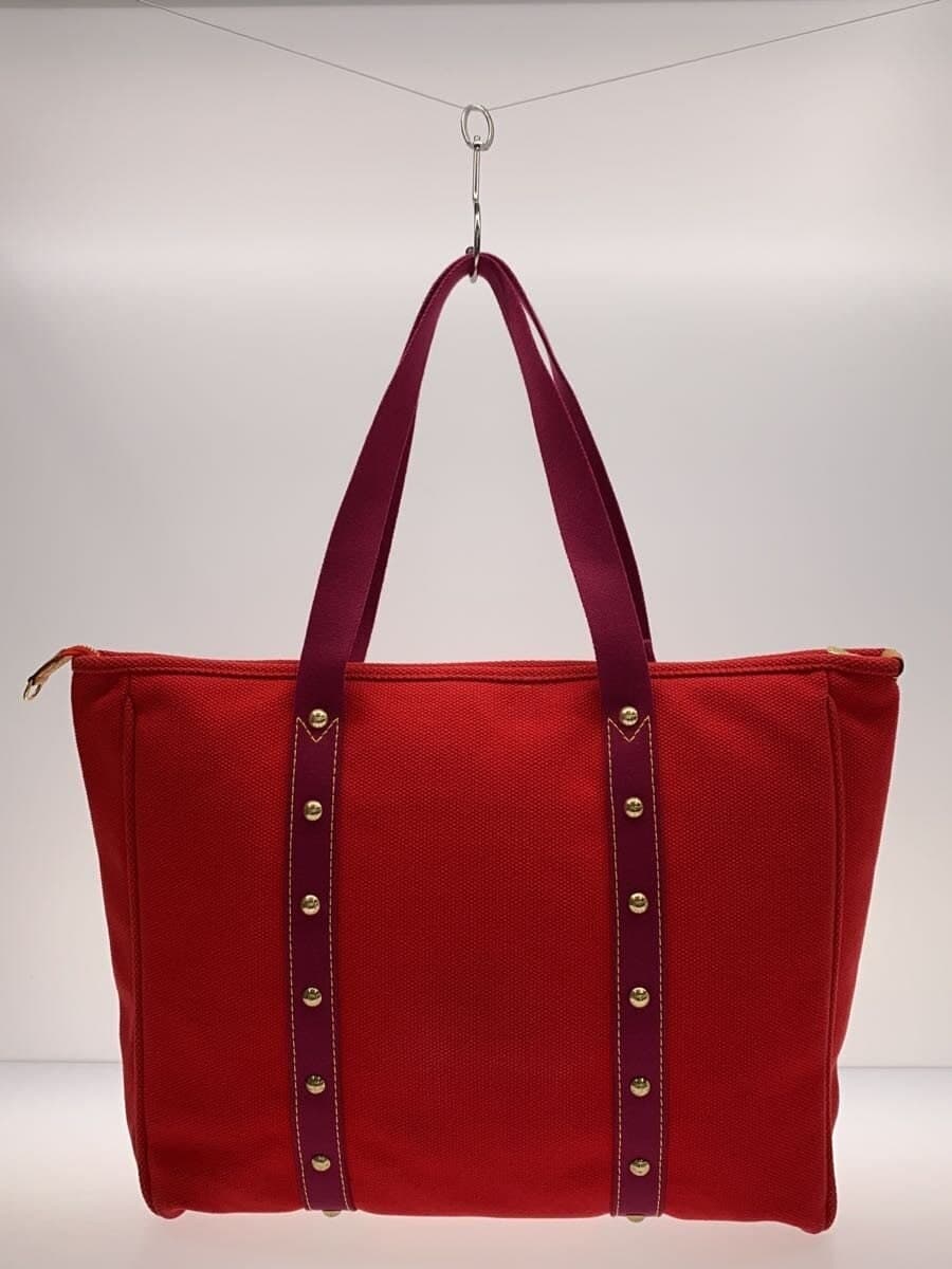 LOUIS VUITTON Cabas GM Tote Bag Canvas RED Solid M40031 3