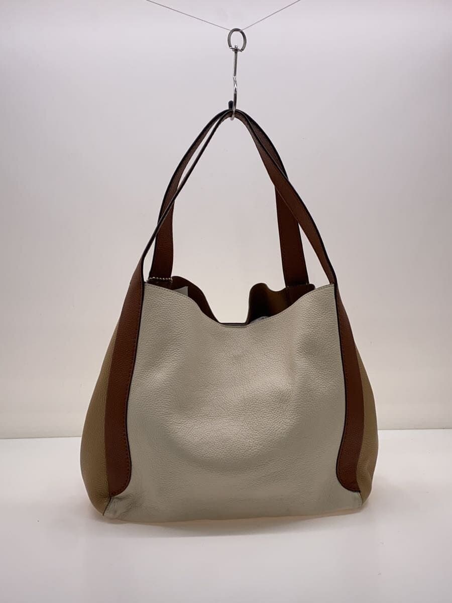 COACH Tote Bag Leather Solid 3