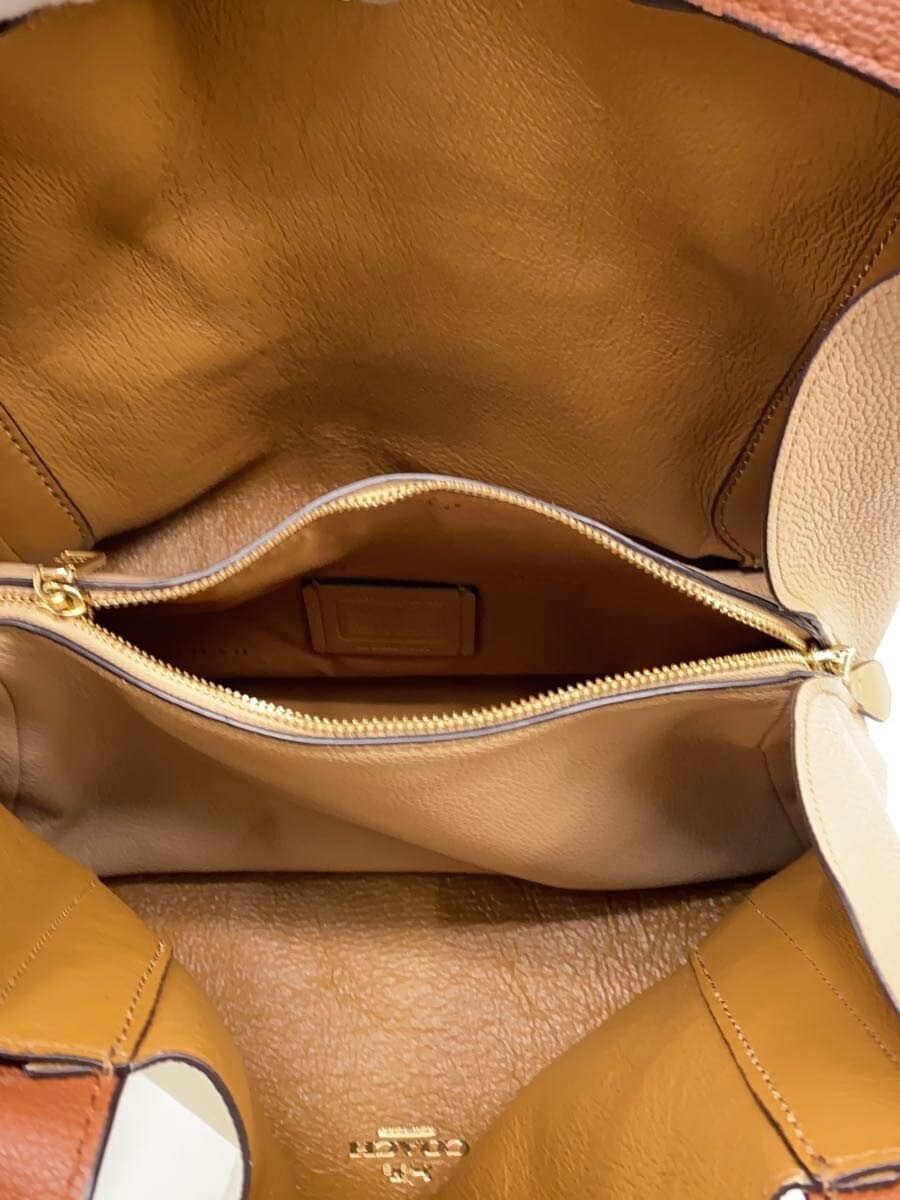 COACH Tote Bag Leather Solid 6