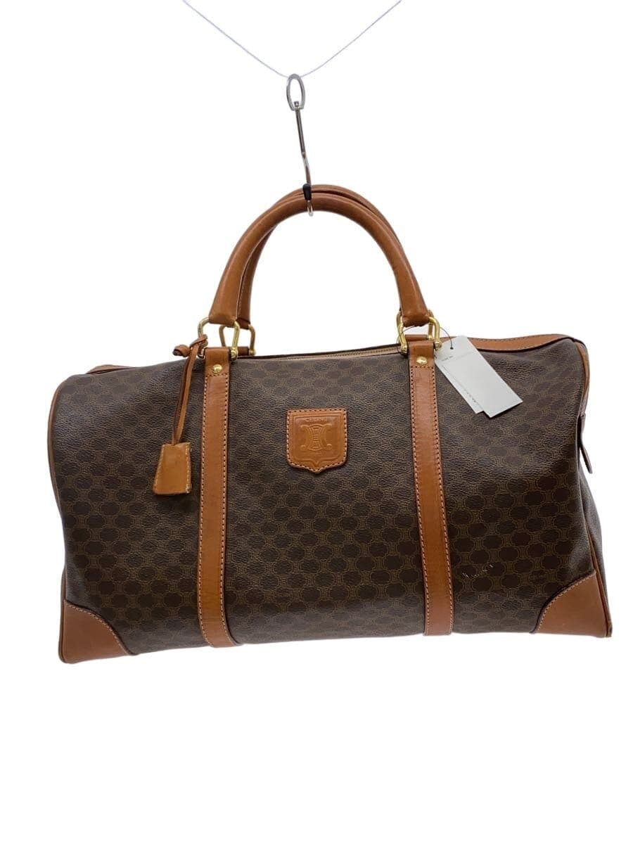 CELINE Boston Bag PVC BRW All-over pattern