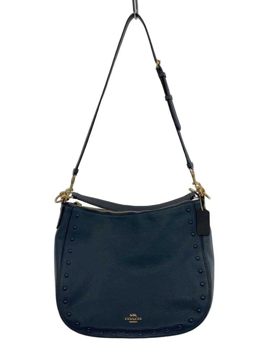 COACH Shoulder Bag Leather BLU F37810