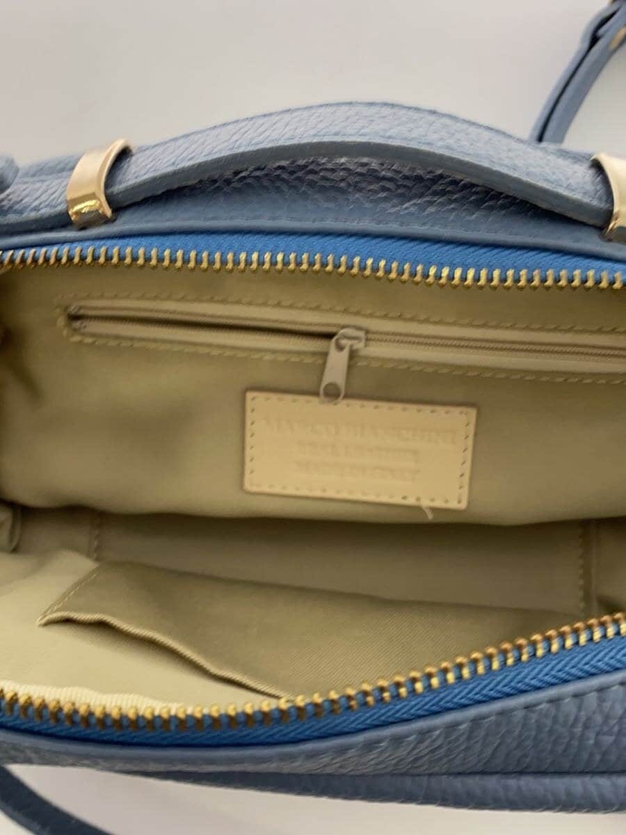MARCO BIANCHINI Shoulder Bag Leather BLU 5