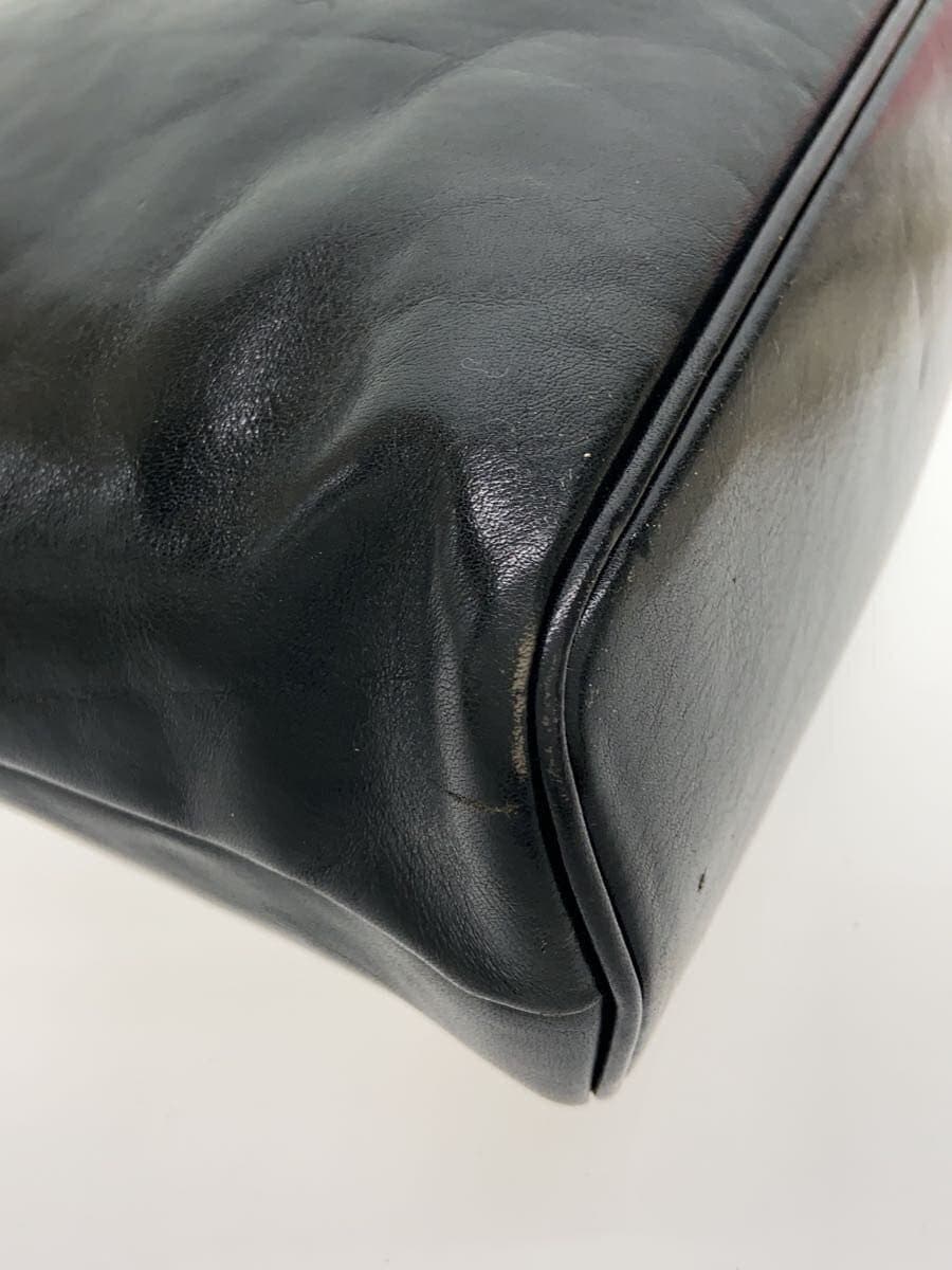 HIROFU handbag leather black plain 7