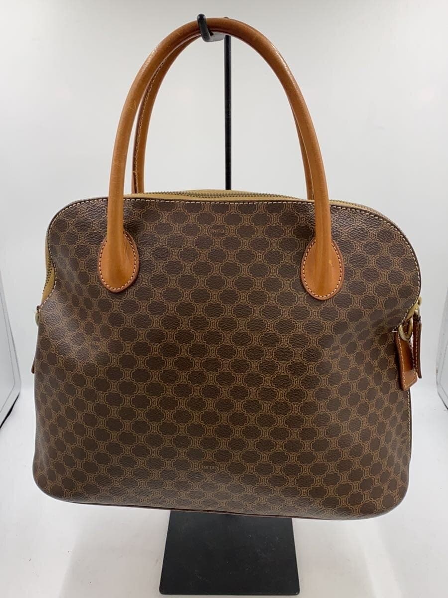 CELINE handbag -- BRW all-over pattern Macadam pattern has stains on the bottom 3