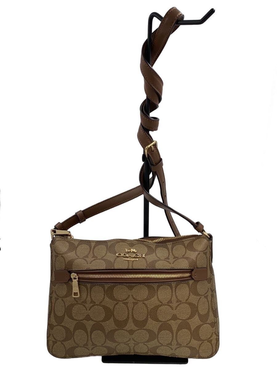 COACH Gallery File Bag_Signature_Brown Leather -- BRW Allover Pattern 91013