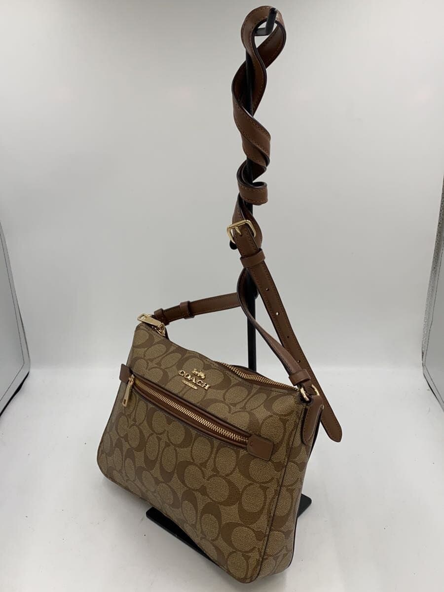 COACH Gallery File Bag_Signature_Brown Leather -- BRW Allover Pattern 91013 2