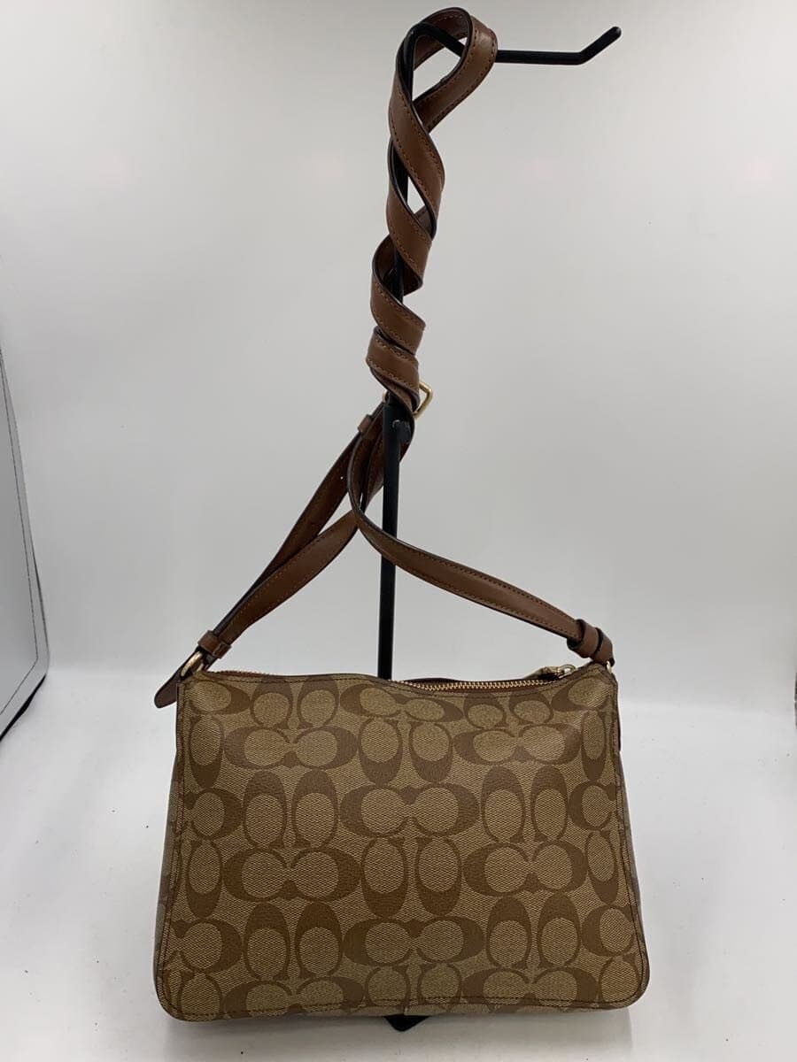 COACH Gallery File Bag_Signature_Brown Leather -- BRW Allover Pattern 91013 3