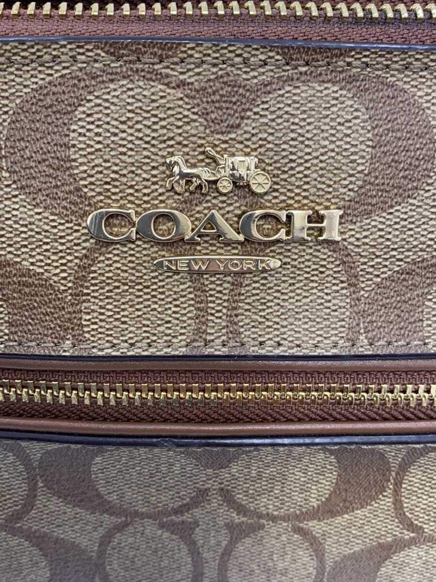 COACH Gallery File Bag_Signature_Brown Leather -- BRW Allover Pattern 91013 5