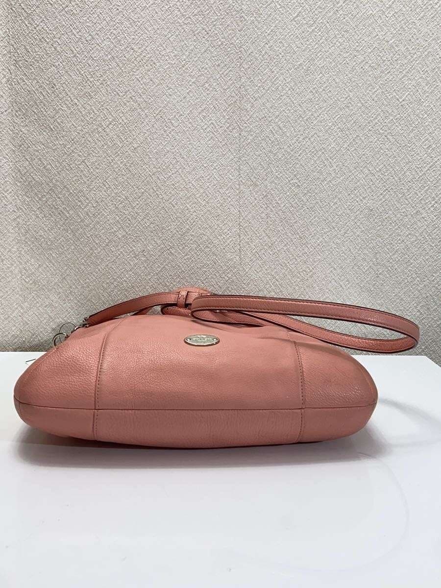 COACH Shoulder Bag_All Leather Leather PNK 4
