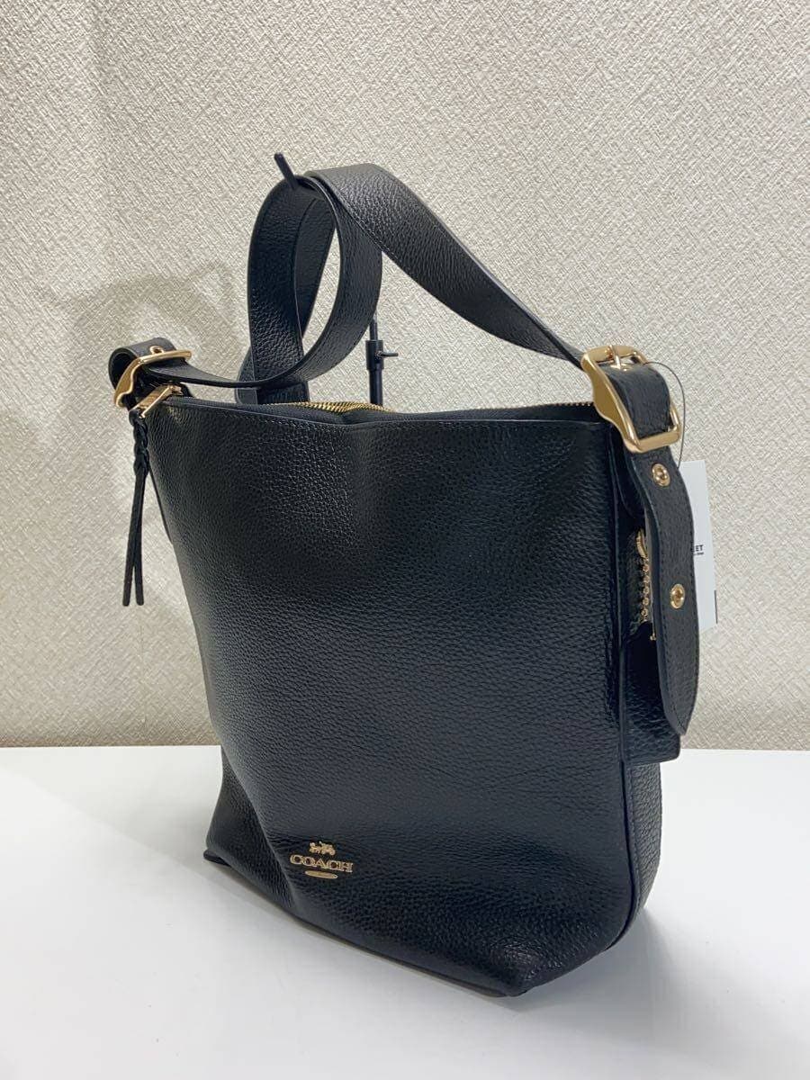 COACH Shoulder Bag Leather BLK Solid C2818 2