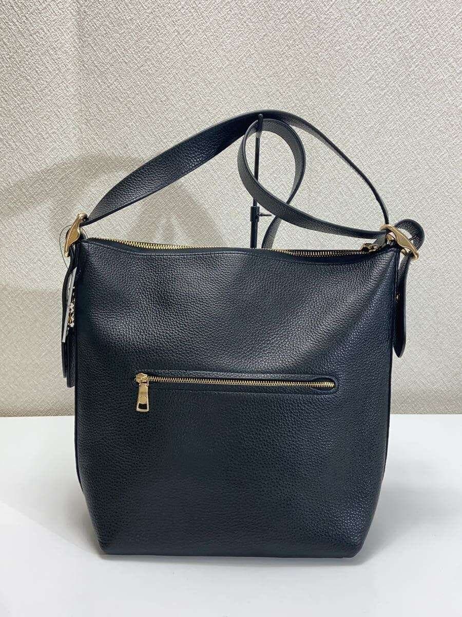 COACH Shoulder Bag Leather BLK Solid C2818 3