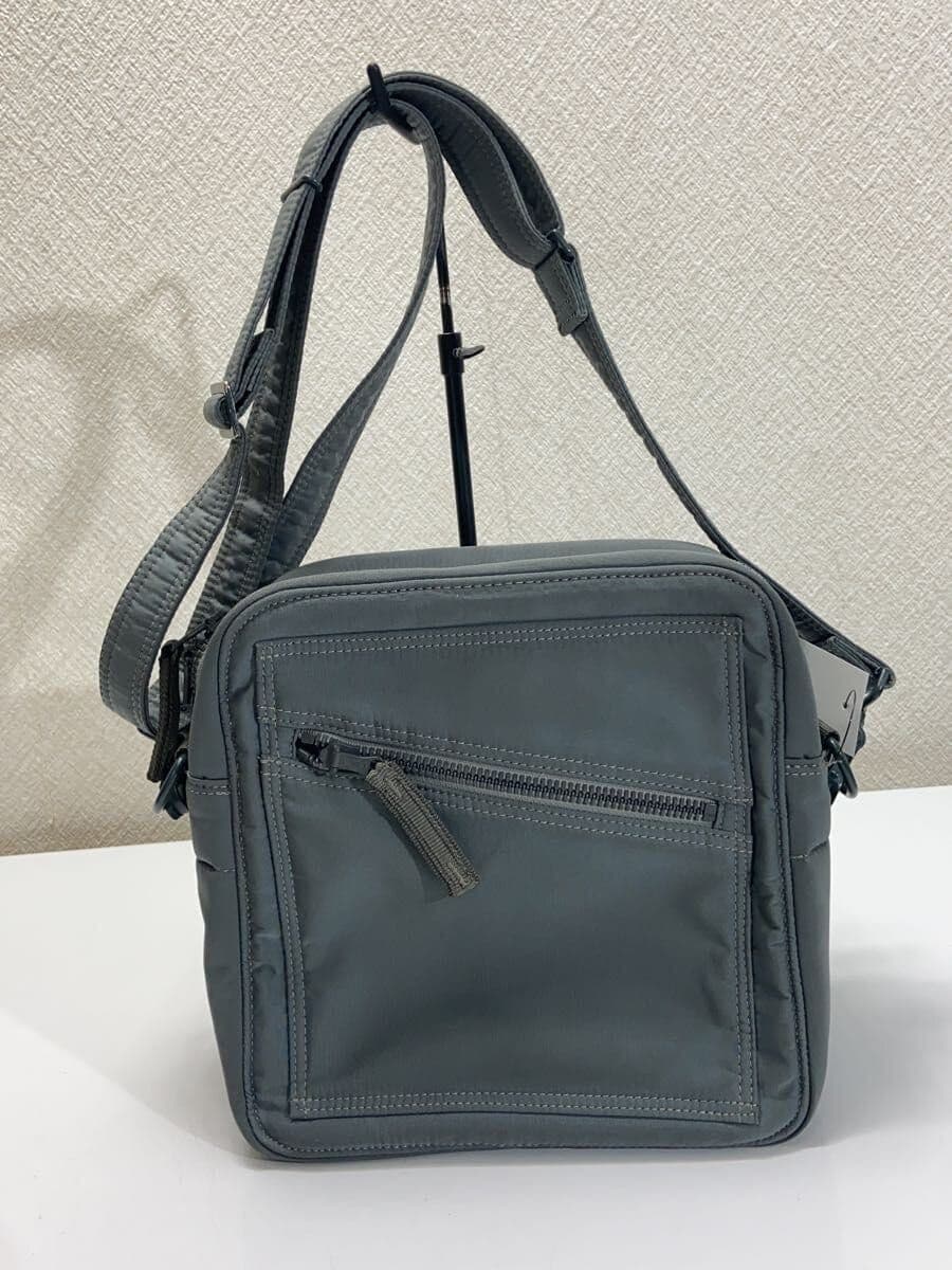 LUGGAGE LABEL Shoulder Bag GRY Solid 17-6 3