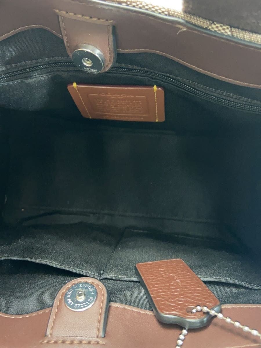 COACH Shoulder Bag Leather BRW All Over Pattern M2478-CAR78 6