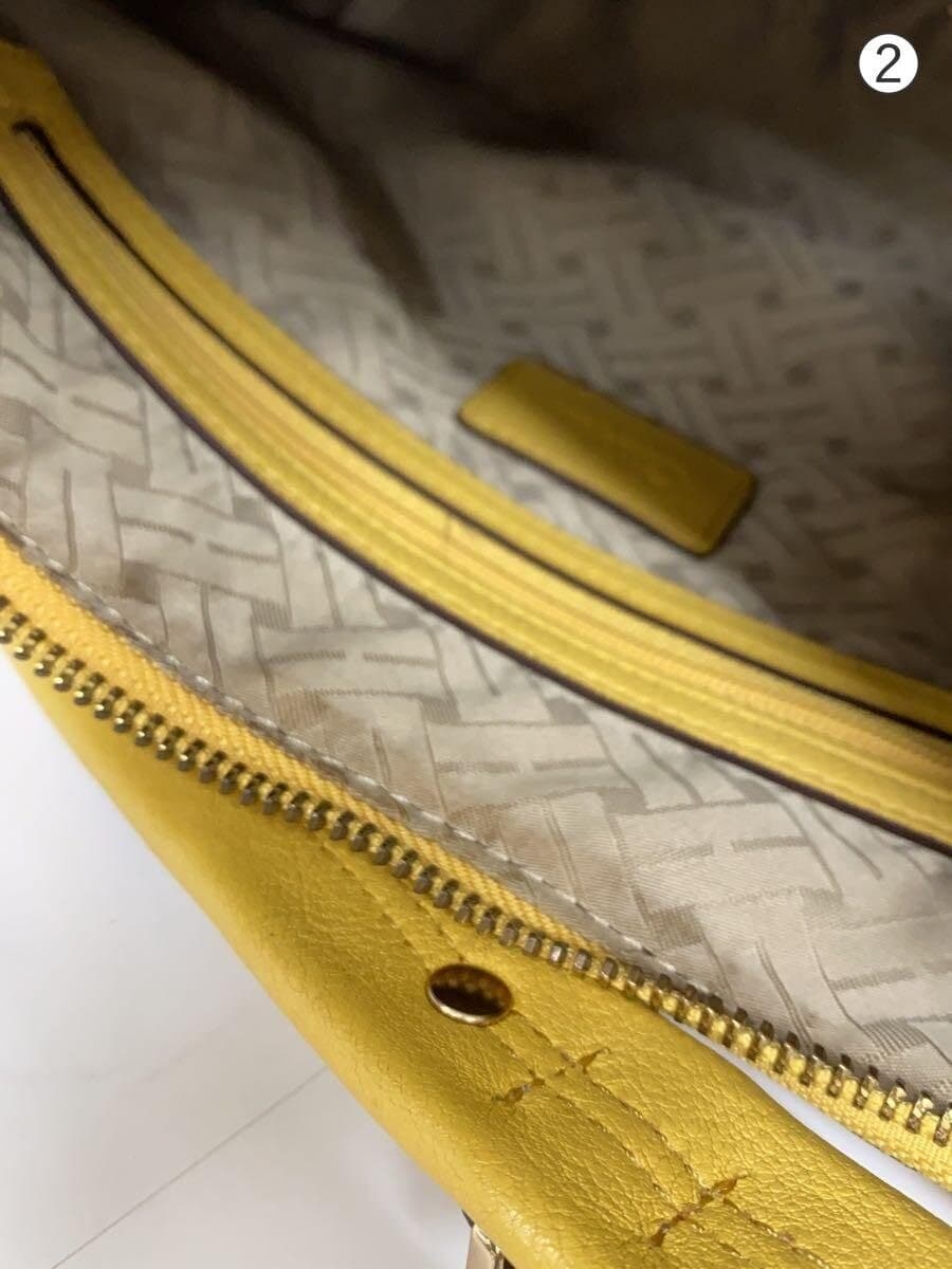 COLE HAAN Handbag Leather YLW Solid 8