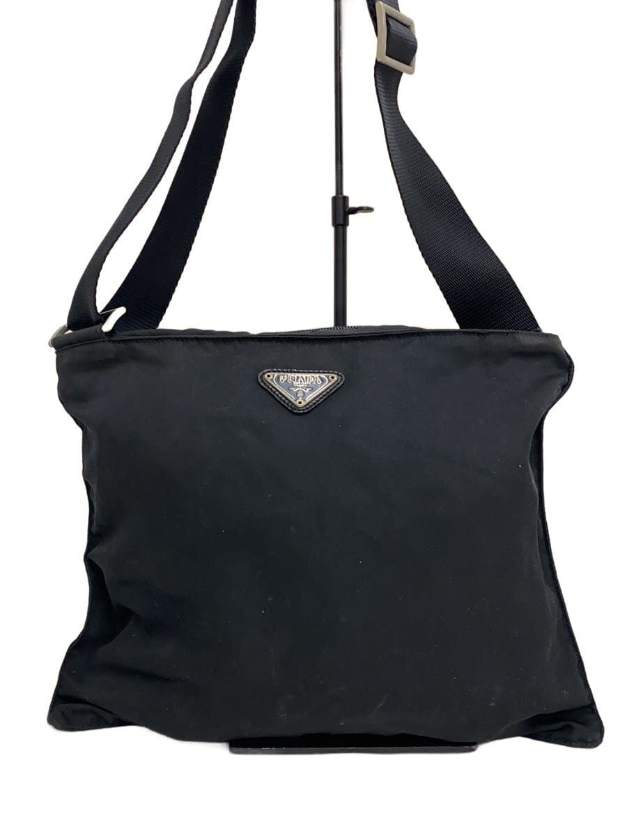 PRADA shoulder bag nylon BLK plain
