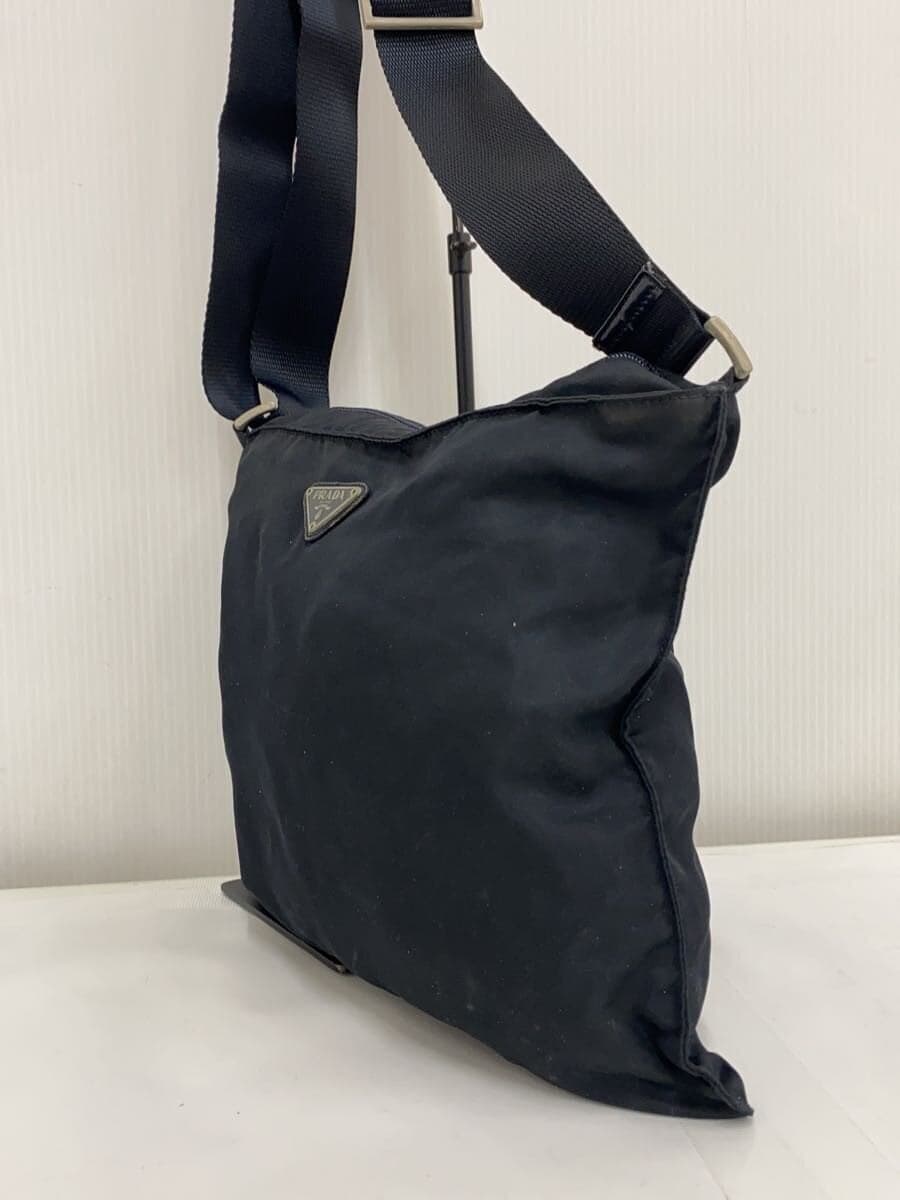 PRADA shoulder bag nylon BLK plain 2