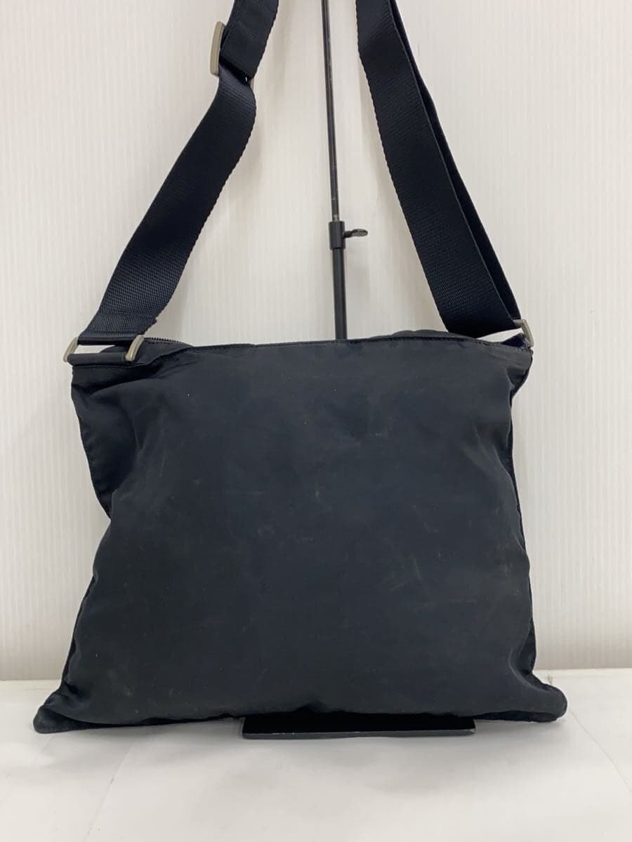 PRADA shoulder bag nylon BLK plain 3