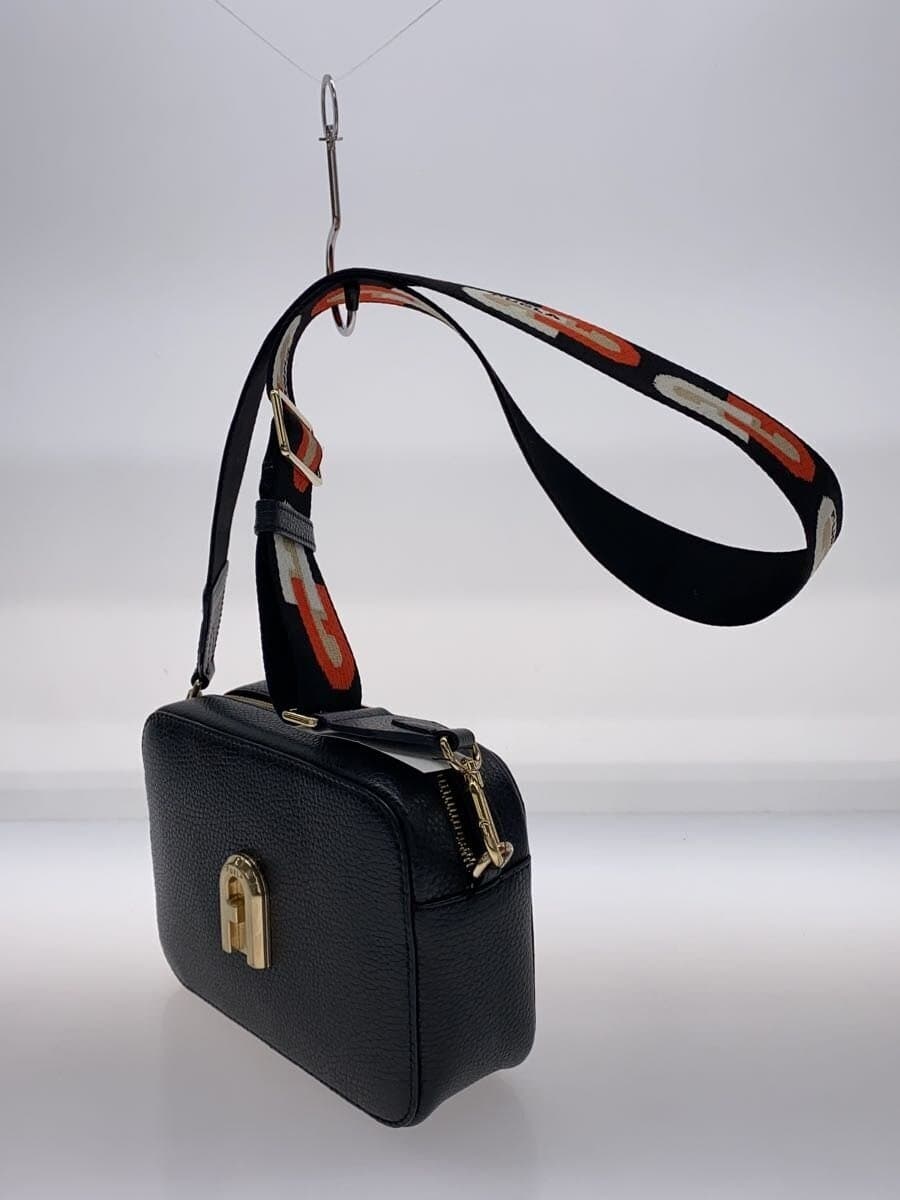 FURLA Shoulder Bag Leather Black Solid Color W64000 2