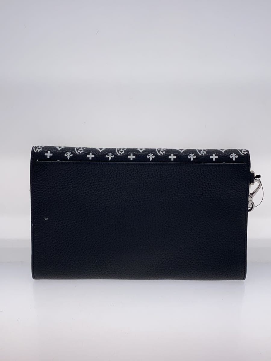 CASTELBAJAC Shoulder Bag Leather Black All-Over Print 042212 3