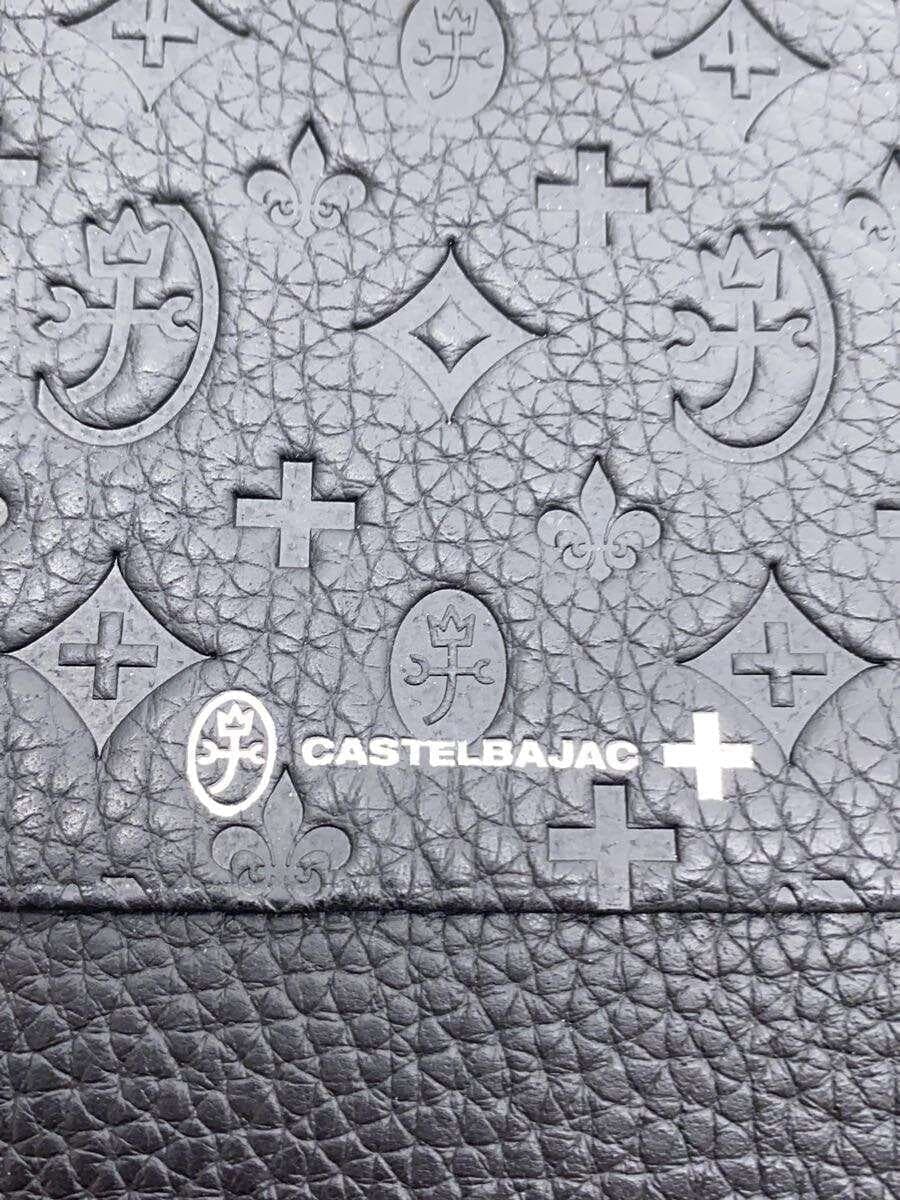 CASTELBAJAC Shoulder Bag Leather Black All-Over Print 042212 5