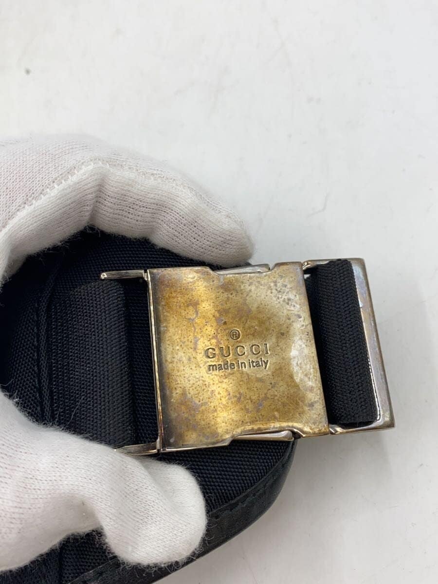 GUCCI Waist Bag Nylon Black Solid 018 1611 3754 9