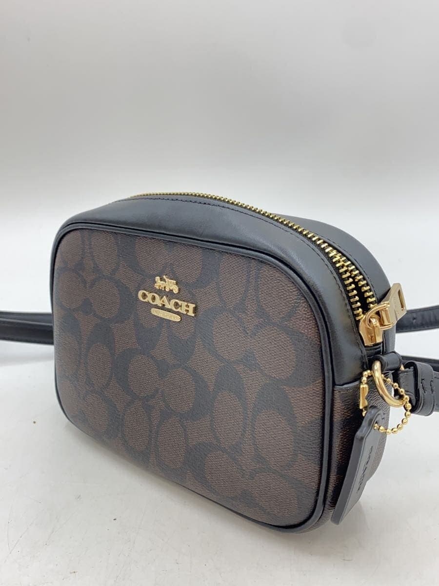COACH Shoulder Bag Canvas BRW All-over Pattern CZ186 2
