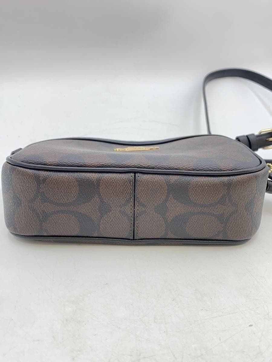 COACH Shoulder Bag Canvas BRW All-over Pattern CZ186 4