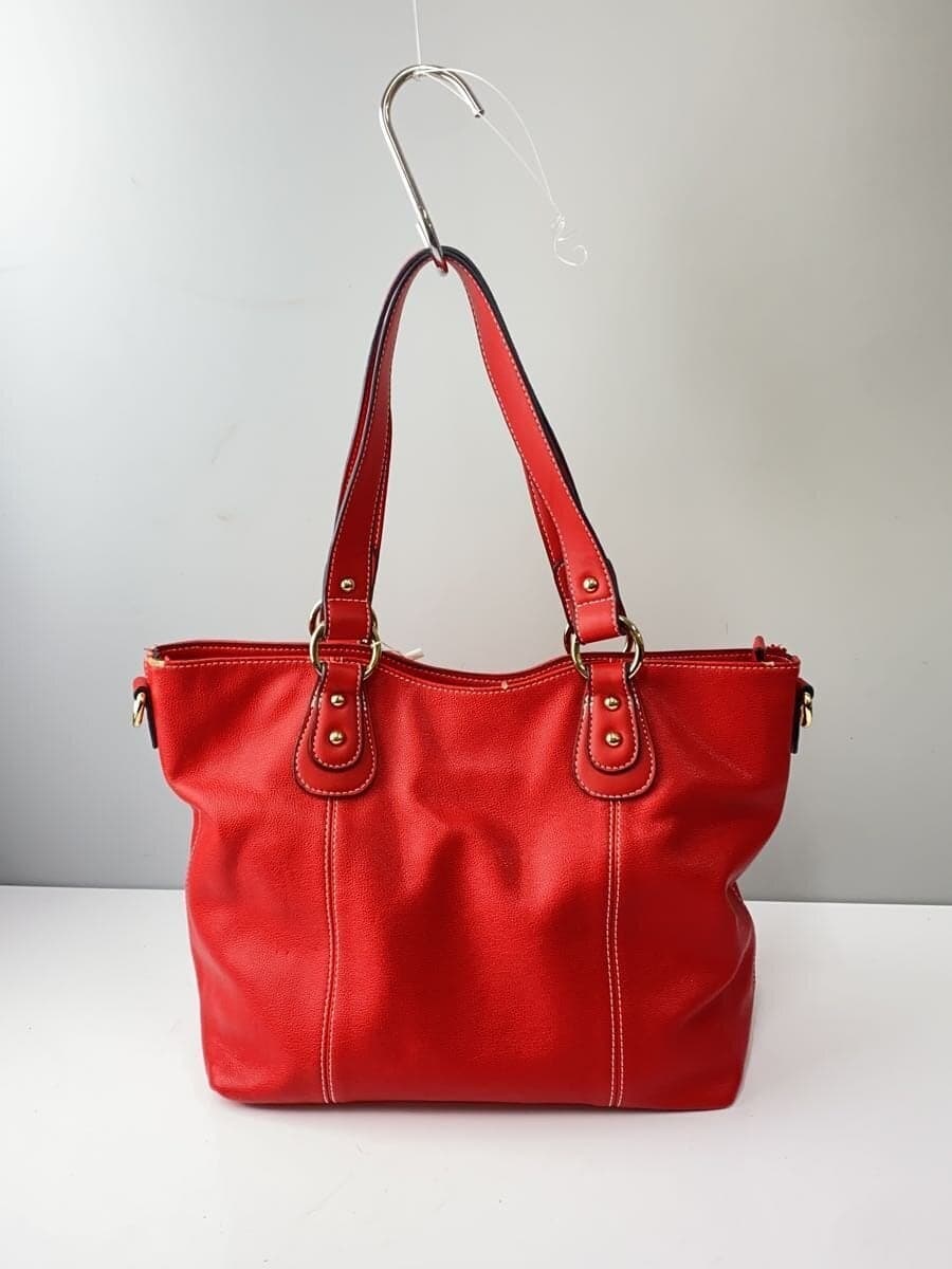 FIRANO tote bag leather red plain 3