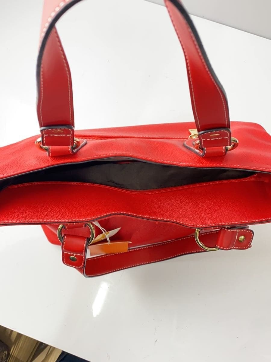 FIRANO tote bag leather red plain 4