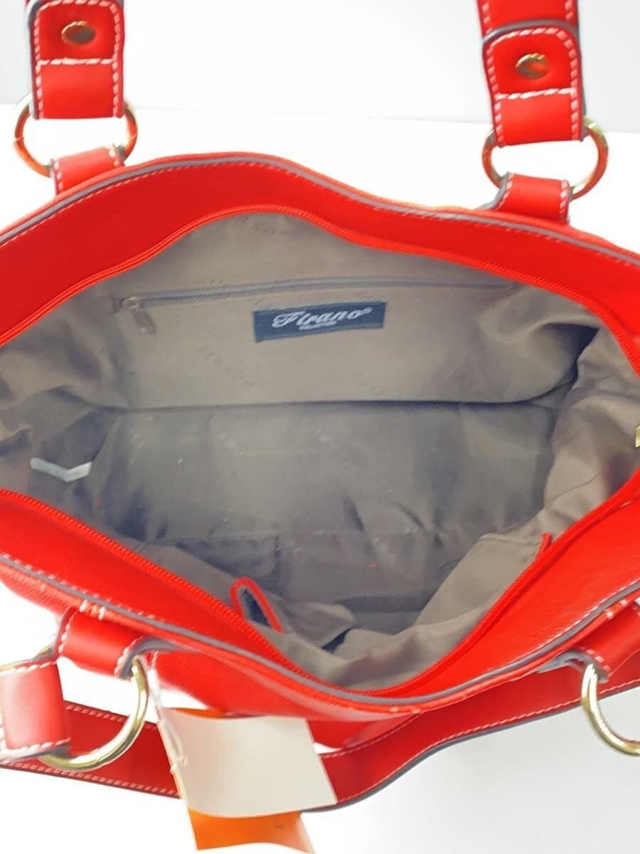 FIRANO tote bag leather red plain 6