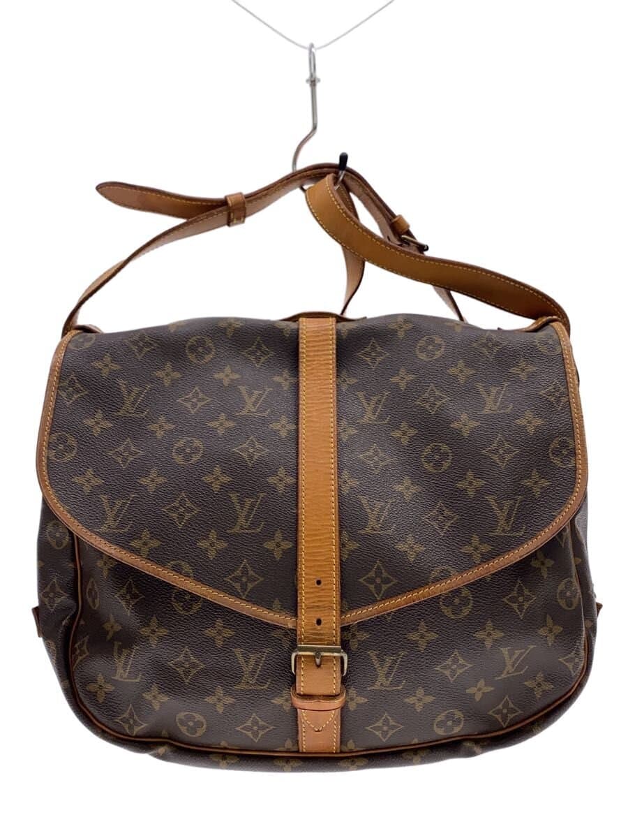 LOUIS VUITTON1)Saumur 35_Monogram Canvas PVC BRW Monogram