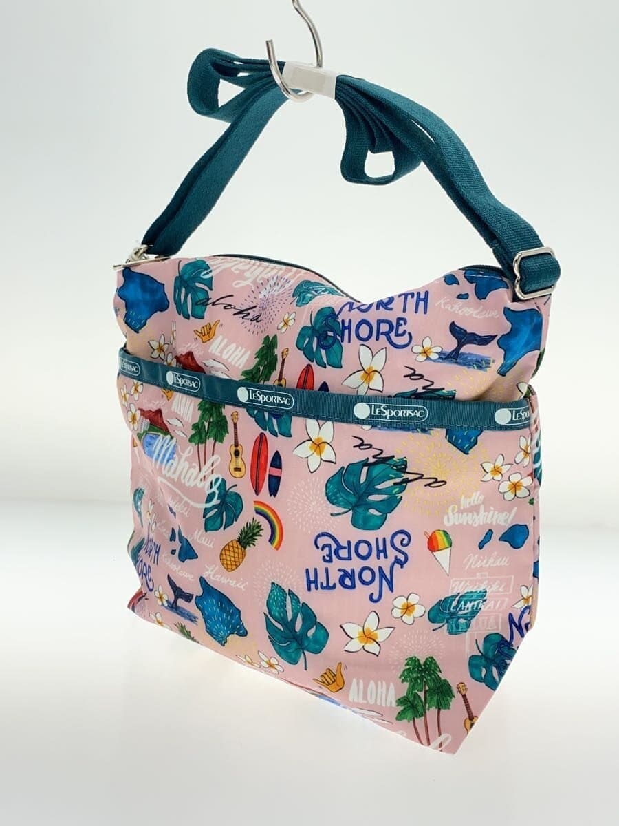 LESPORTSAC Shoulder Bag Nylon PNK All Over Pattern 2