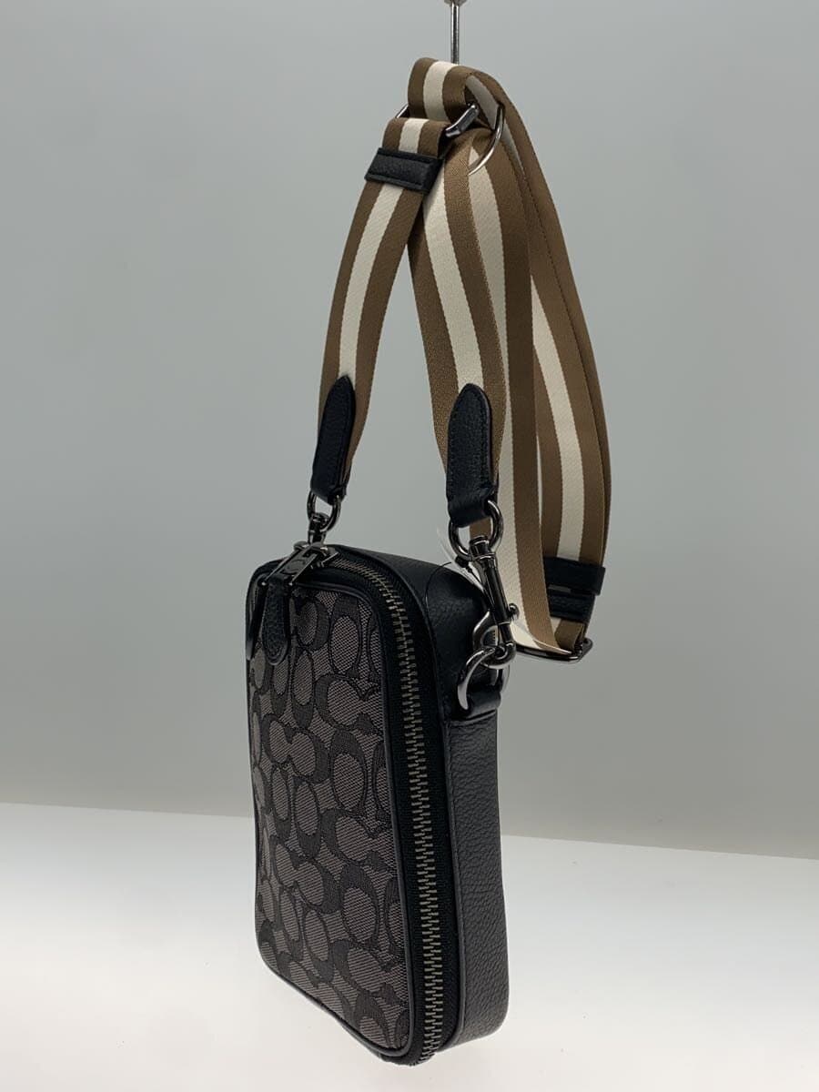 COACH Shoulder Bag Canvas GRY C8237 2