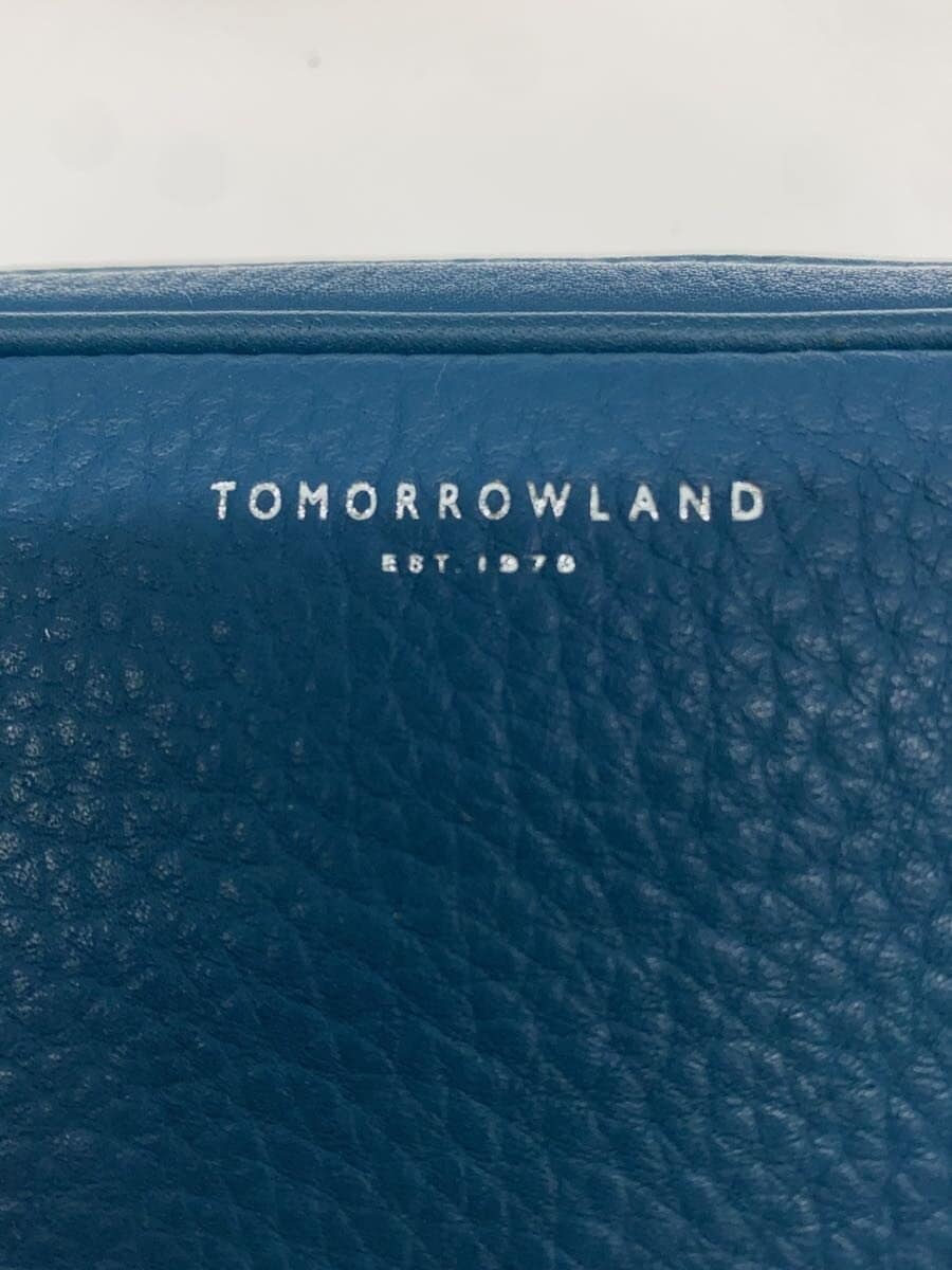 TOMORROWLAND Shoulder Bag Cow Leather BLU Solid Color 5