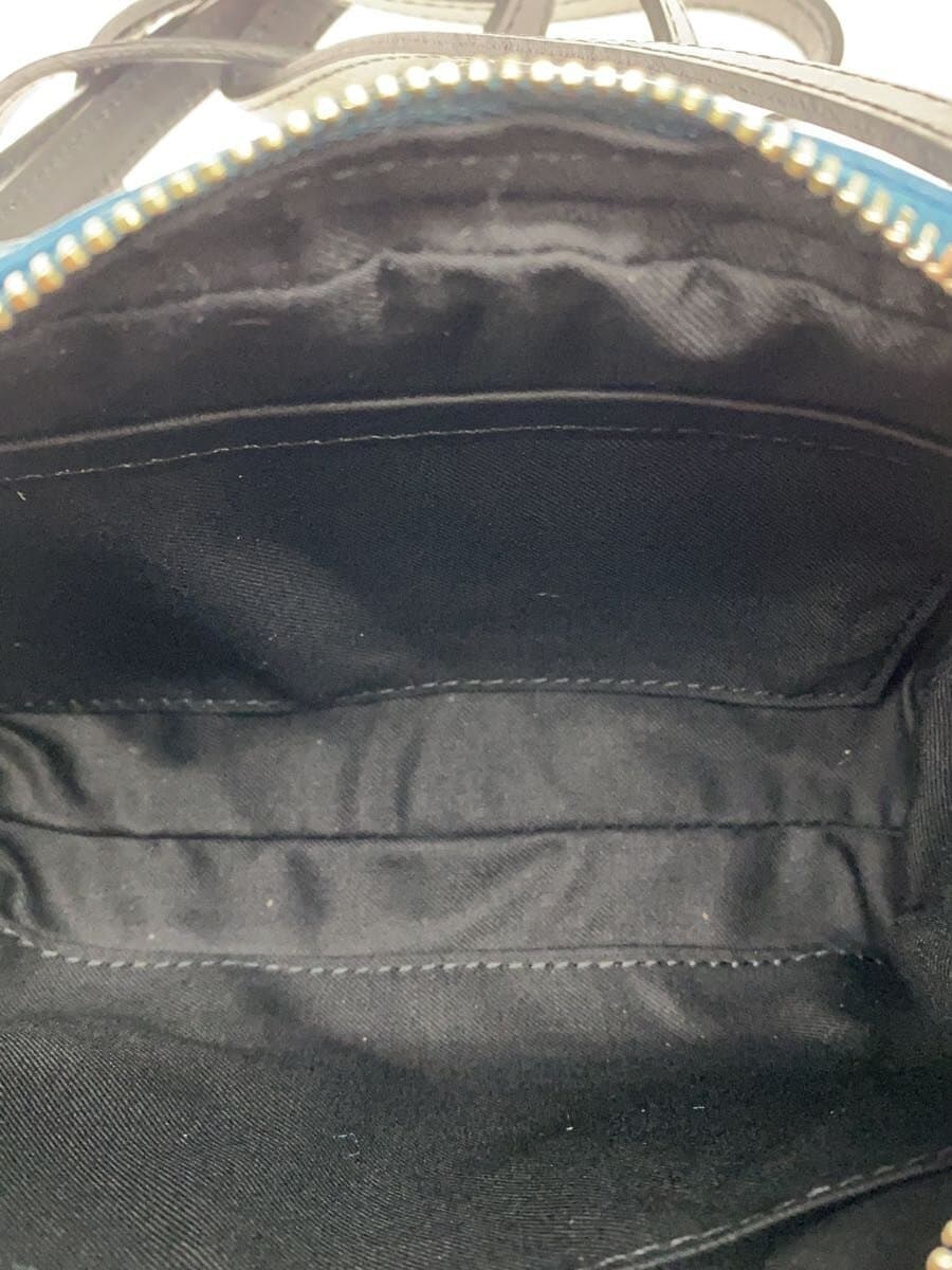 TOMORROWLAND Shoulder Bag Cow Leather BLU Solid Color 6