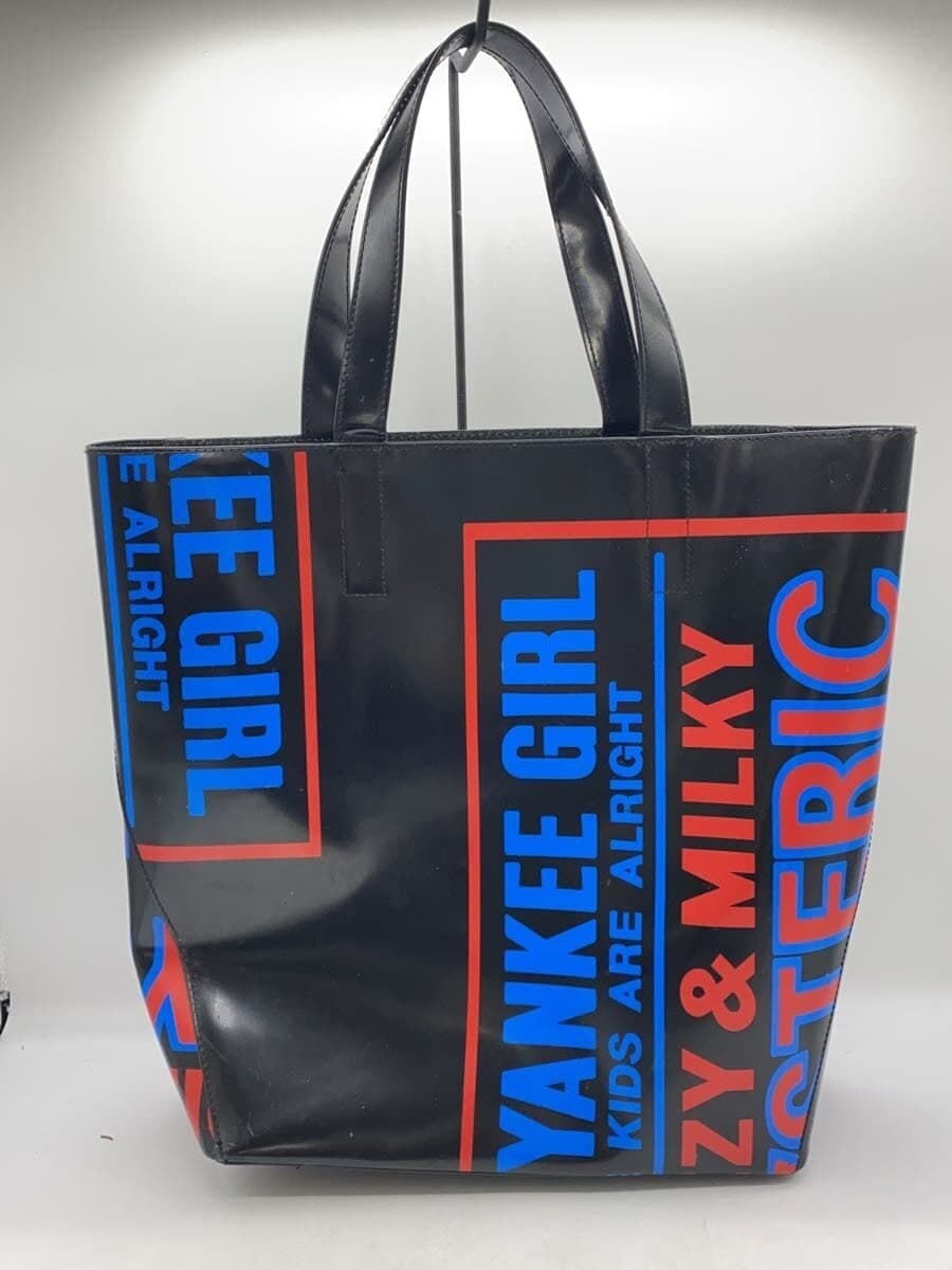 HYSTERIC GLAMOUR Tote Bag Leather BLK Print 3