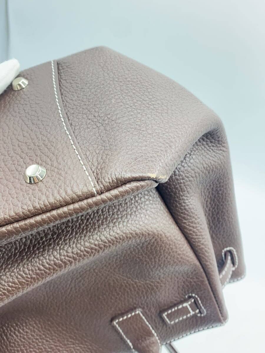 Den Hamano Shoulder Bag Leather BRW Solid 7