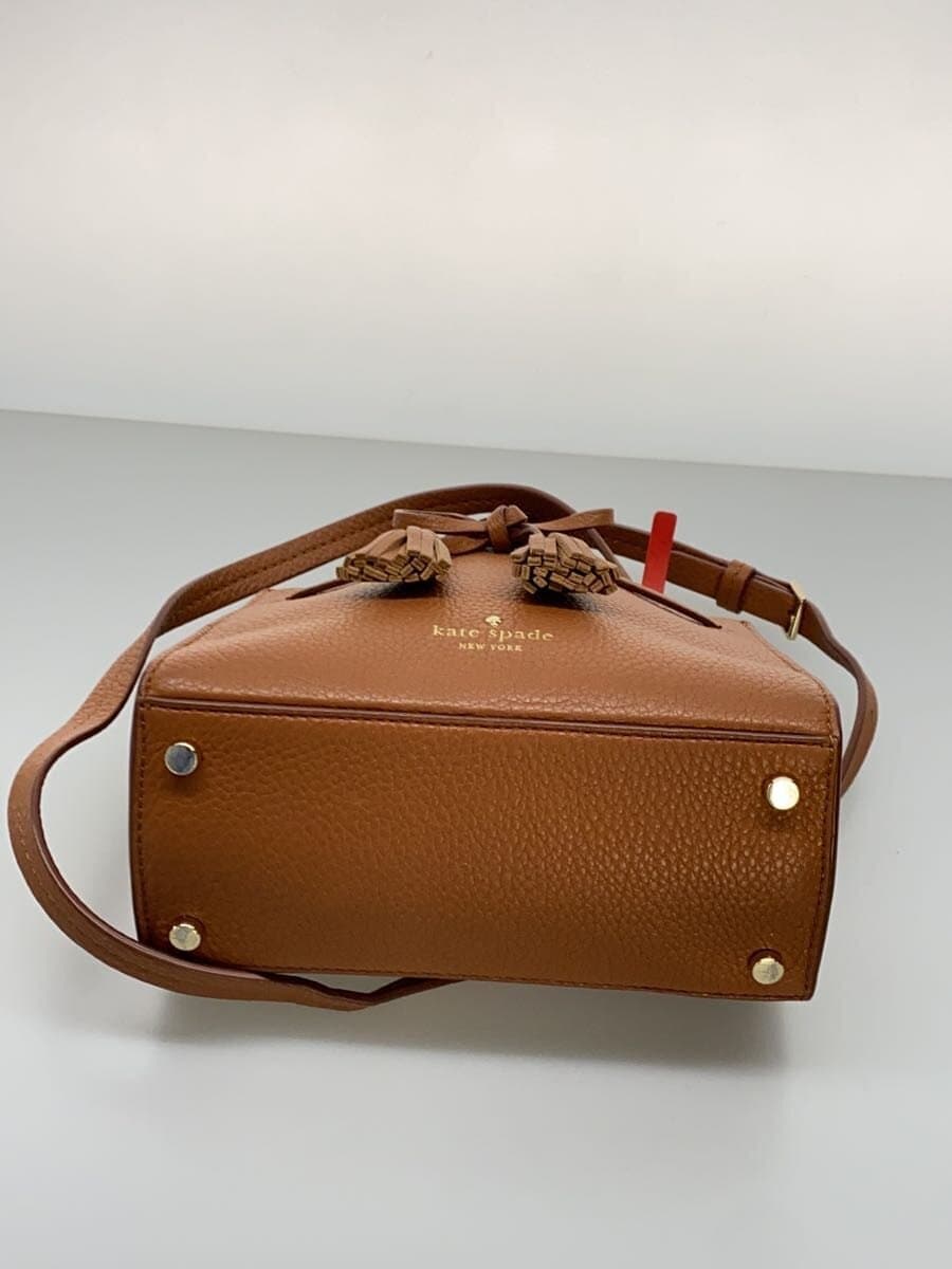 Kate Spade New York Shoulder Bag Leather BRW Solid Color 4