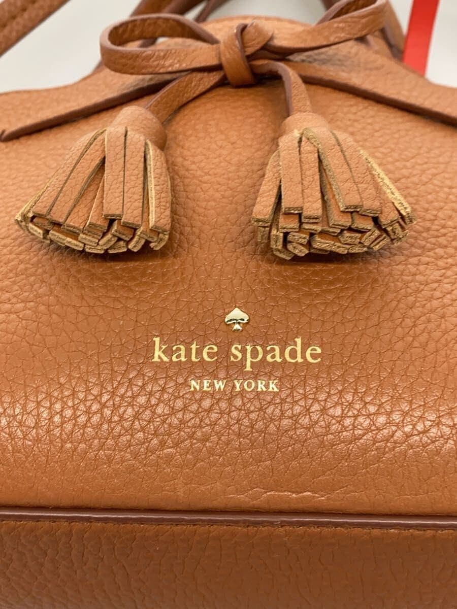 Kate Spade New York Shoulder Bag Leather BRW Solid Color 5