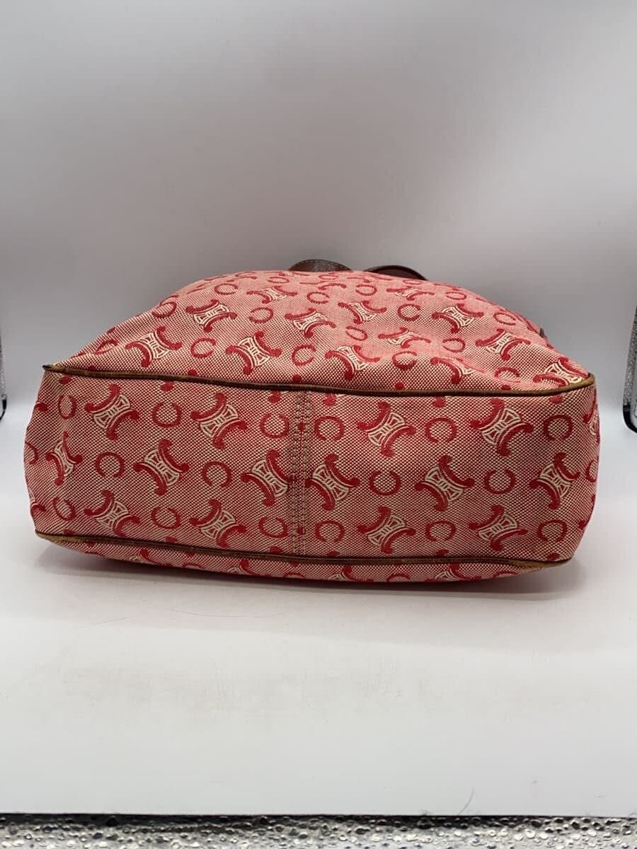 CELINE tote bag canvas RED all-over pattern 4