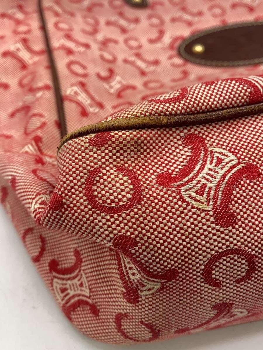 CELINE tote bag canvas RED all-over pattern 8