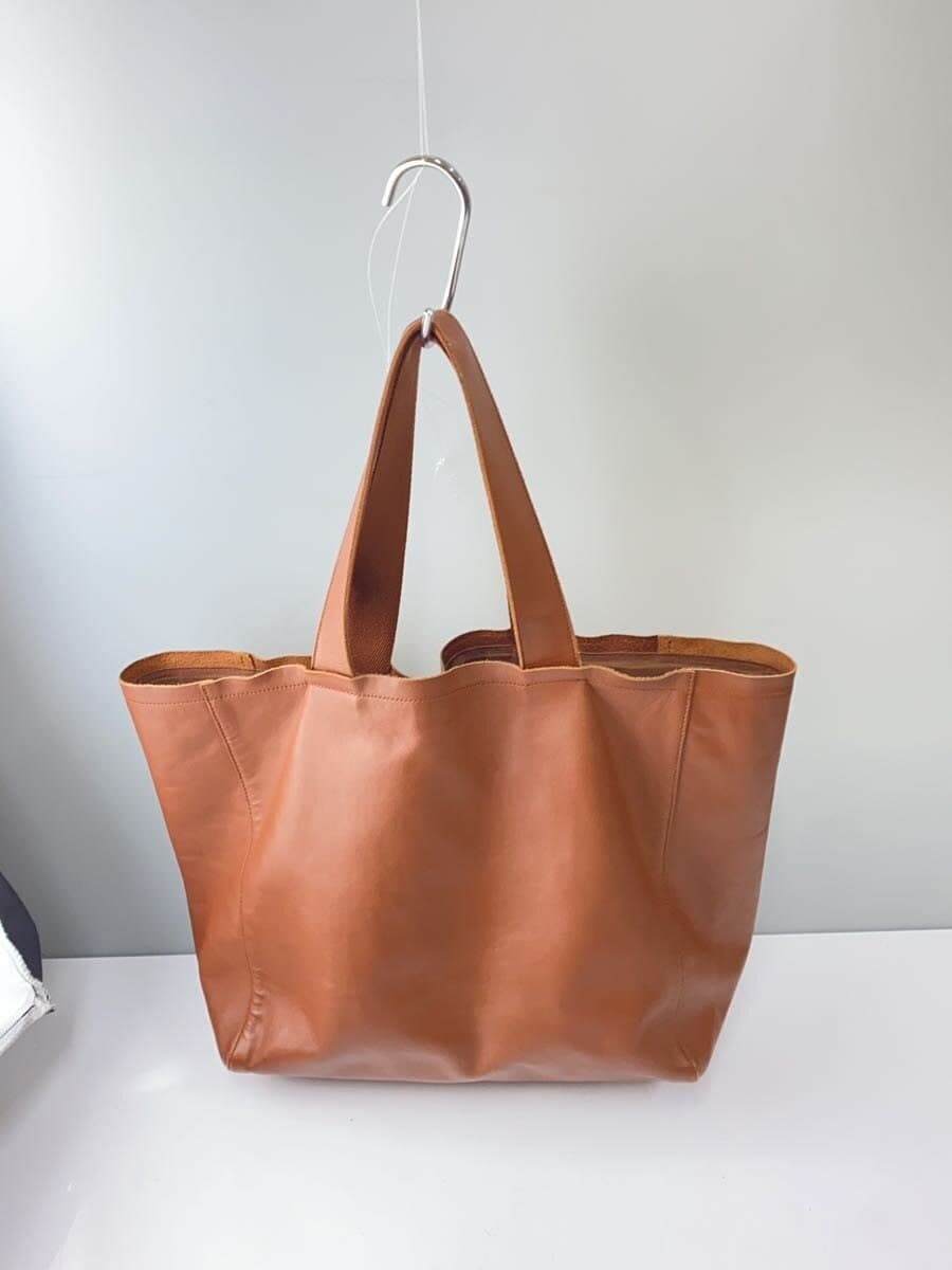 agnes b. tote bag cow leather BRW plain PAH02-01 3