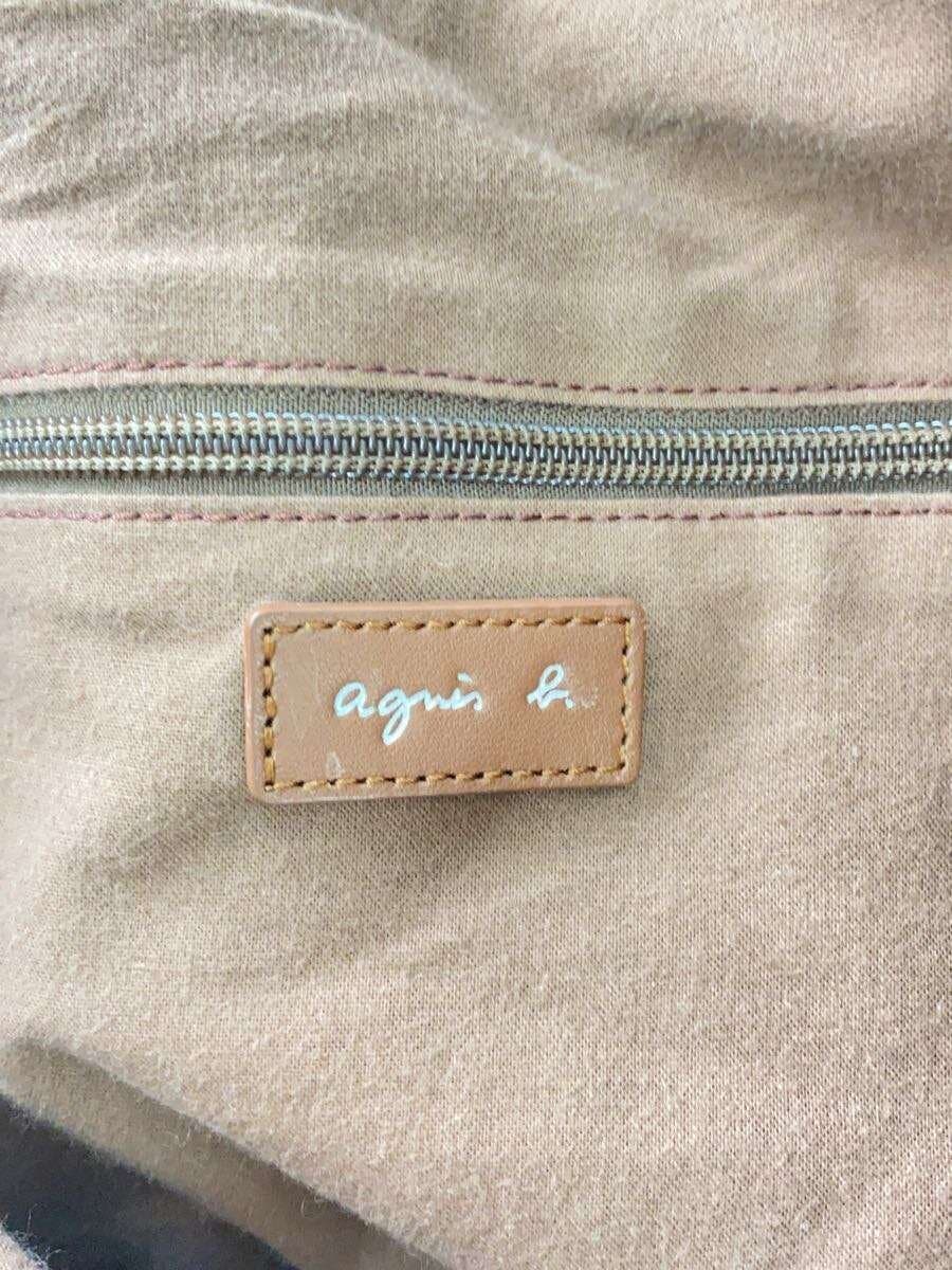 agnes b. tote bag cow leather BRW plain PAH02-01 5