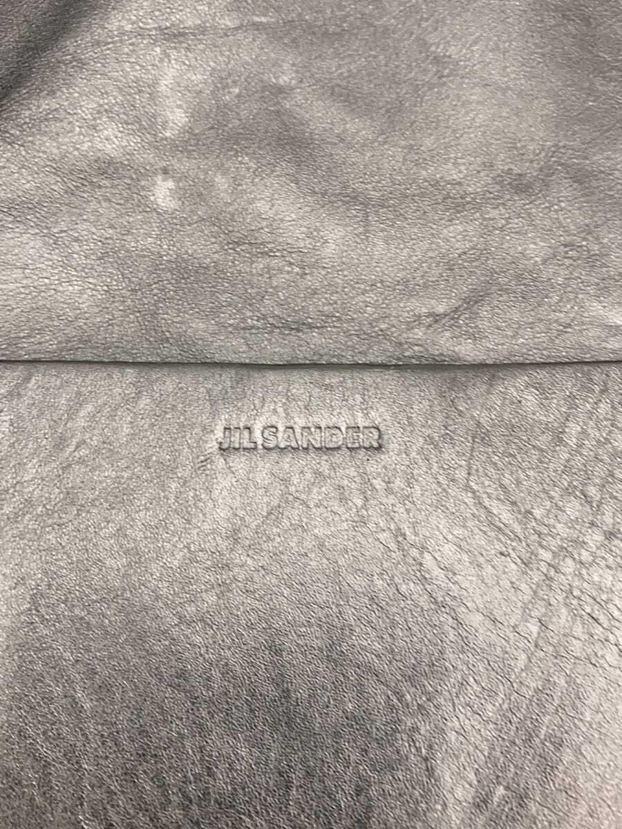 JIL SANDER Tote Bag Leather Black Solid Color 5