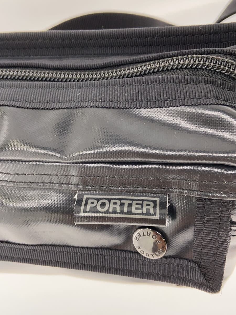 PORTER Waist Bag Leather BLK Solid 5