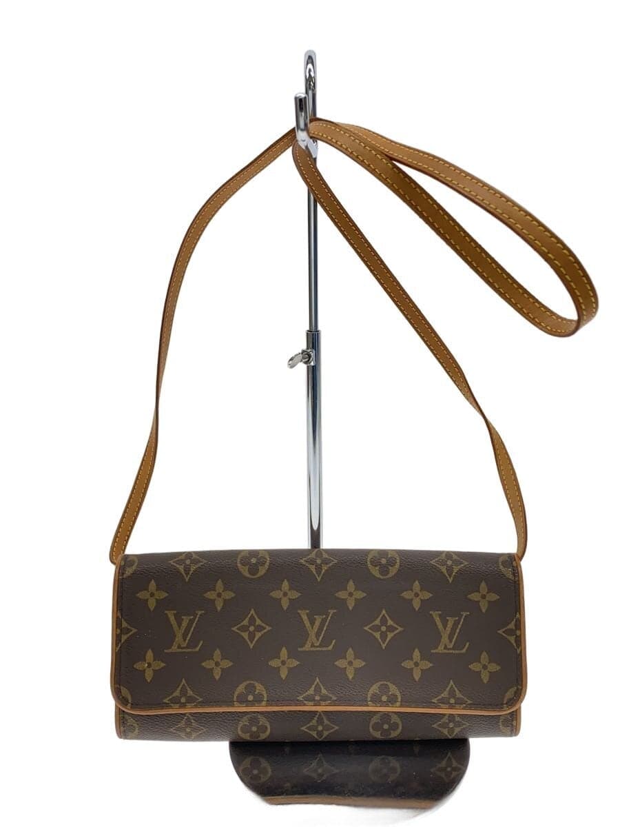 LOUIS VUITTON Pochette Twin GM Monogram Canvas PVC BRW M51852