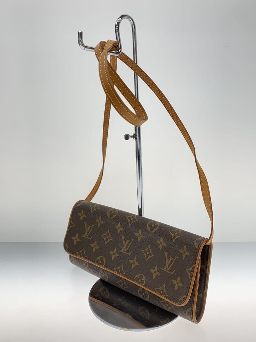 LOUIS VUITTON Pochette Twin GM Monogram Canvas PVC BRW M51852 2