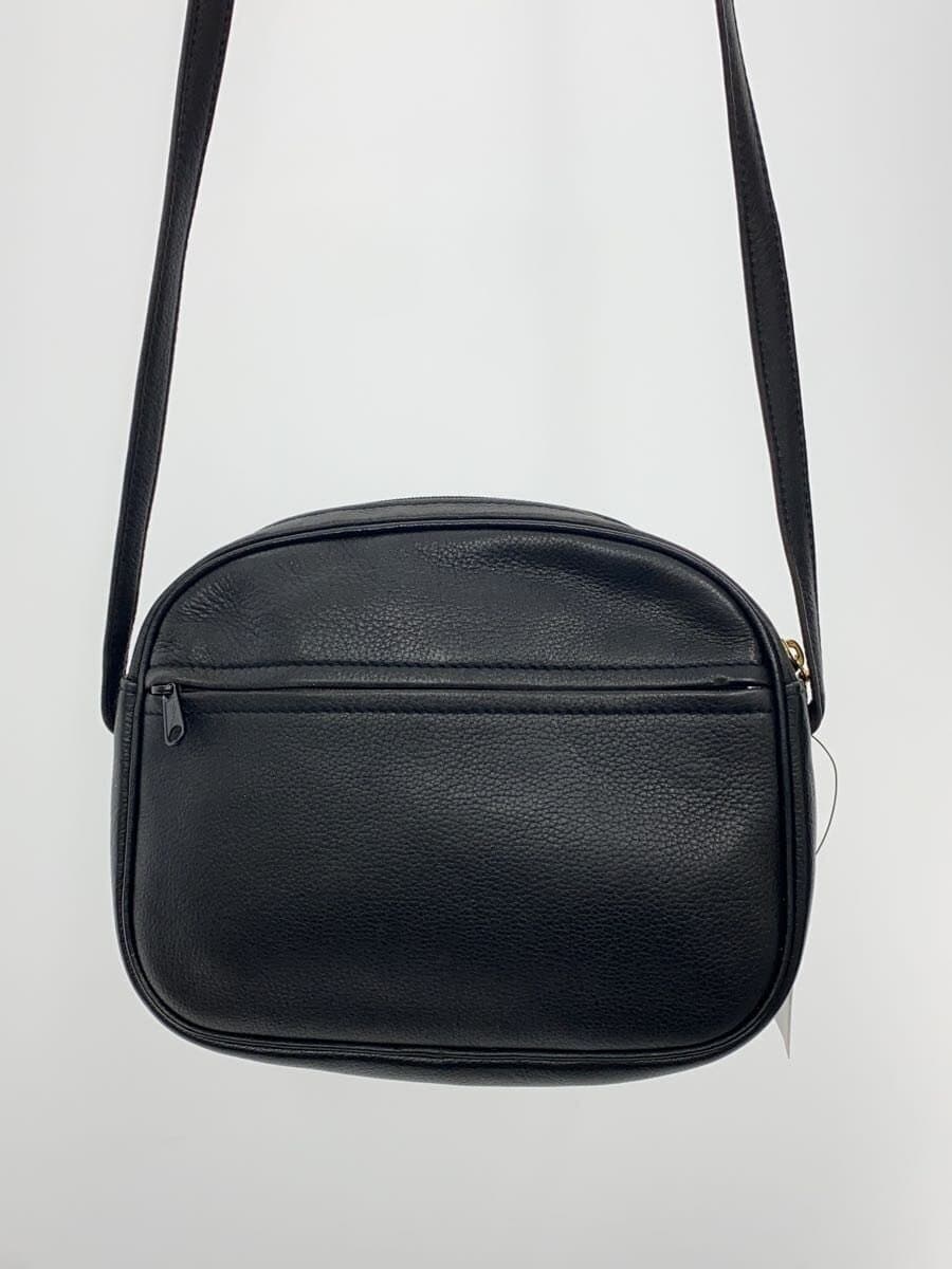LONGCHAMP Shoulder Bag Leather BLK 3